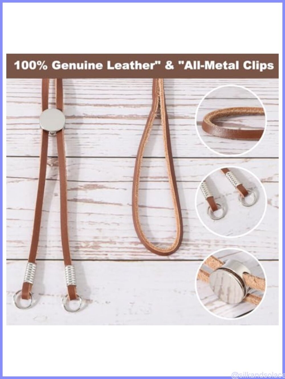 Leather Hat Chin Strap Adjustable Windproof Stampede String for Ranch Riding - Picture 2 of 6